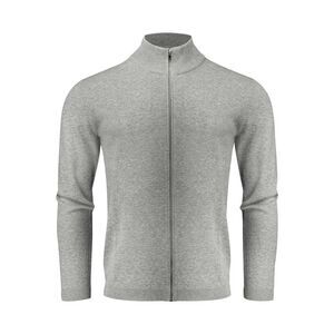 James Harvest Mens Ashland Knitted Cardigan / Grey Melange